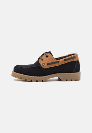 LEATHER - Boat shoes - dark blue