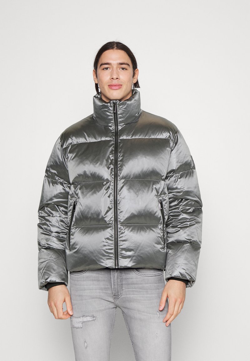 Calvin Klein HIGH SHINE SILVER PUFFER JACKET Winter jacket silver