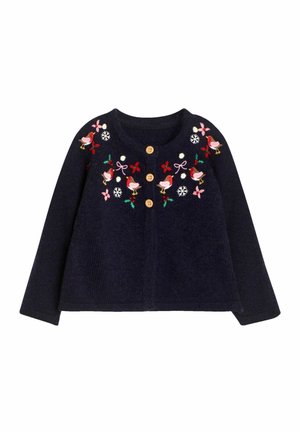 ROBIN EMBROIDERED-REGULAR FIT - Chaqueta de punto - navy