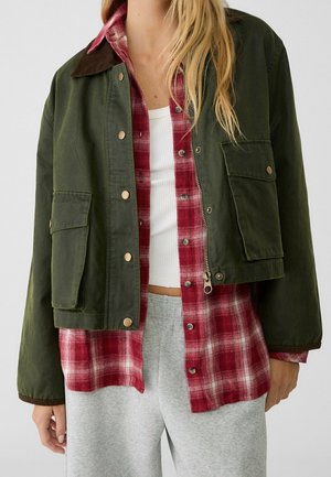 Veste en similicuir - khaki