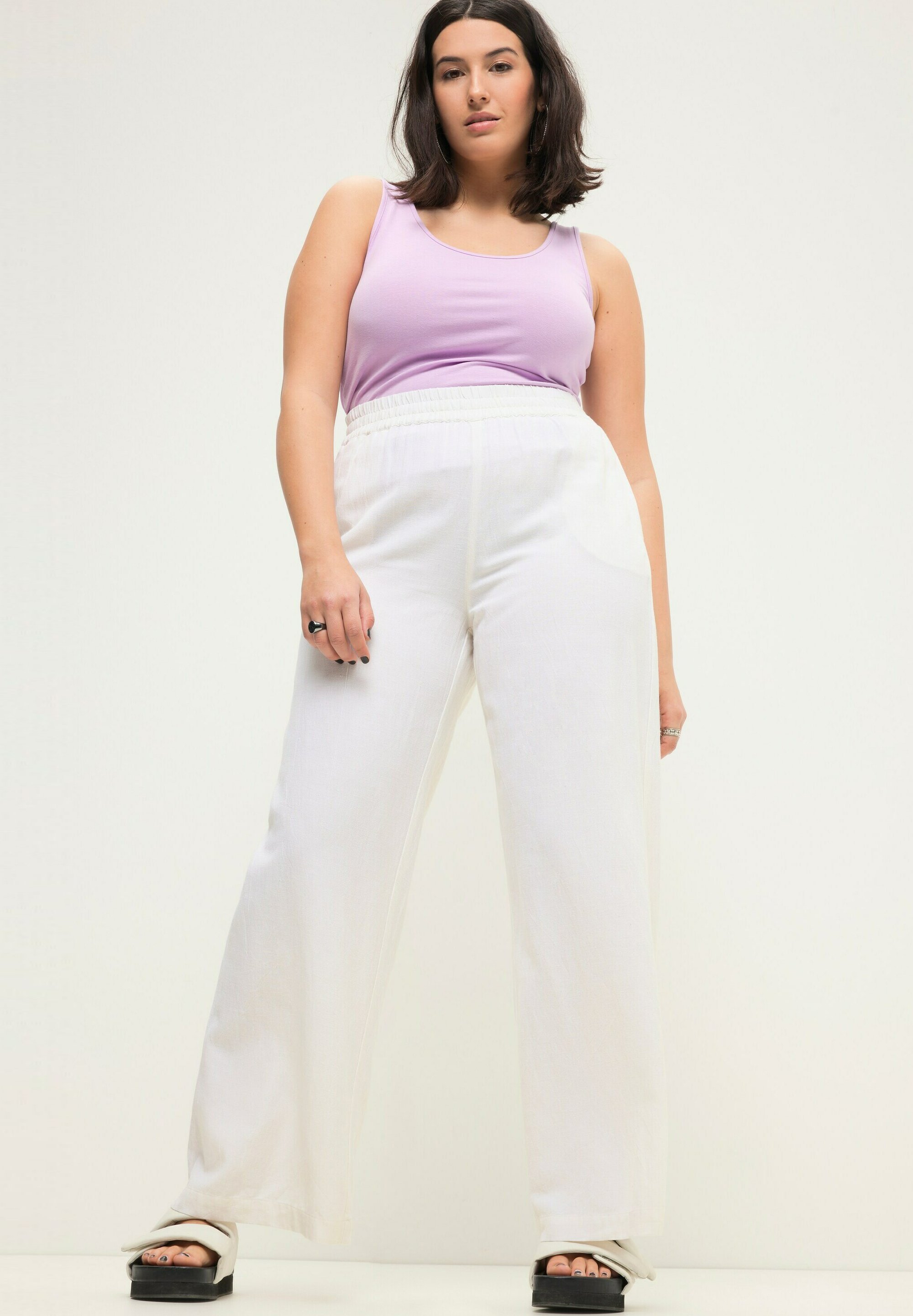 Studio Untold WIDE LEGS HIGHWAIST ELASTIKBUND Pantalones off