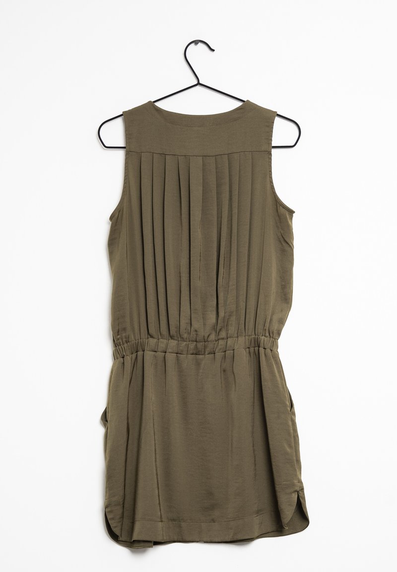 green emerald velvet dress Banana Republic Olive Green Button Down Tie Midi Dress | Gently Used