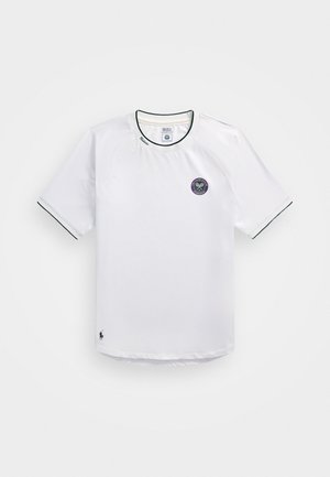Polo Ralph Lauren WIMBLEDON CUSTOM SLIM FIT MESH TSHIRT UNISEX - T-shirts print - ceramic white