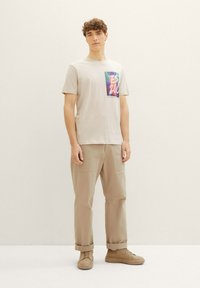 TOM TAILOR DENIM Camiseta estampada - cold beige