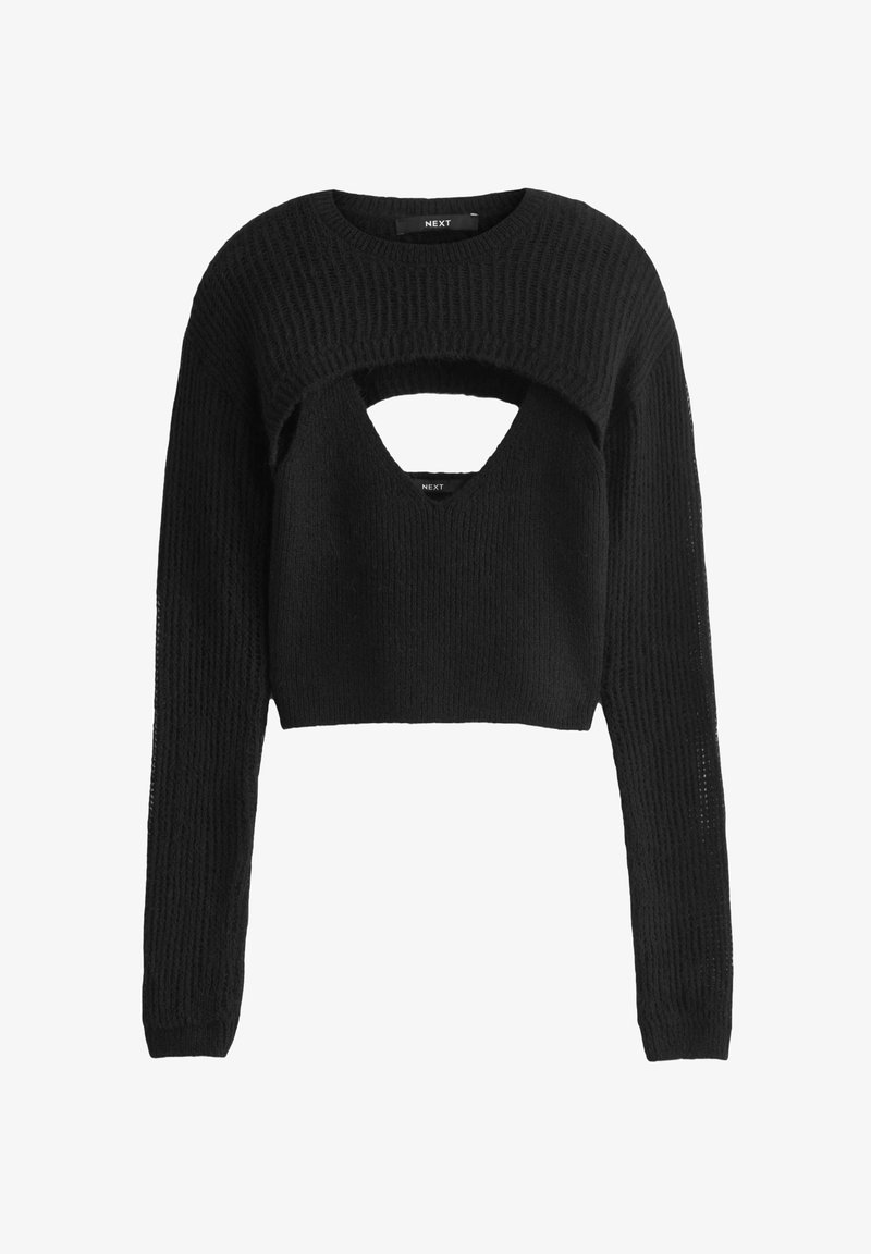 Next REGULAR FIT - Striktrøje - black