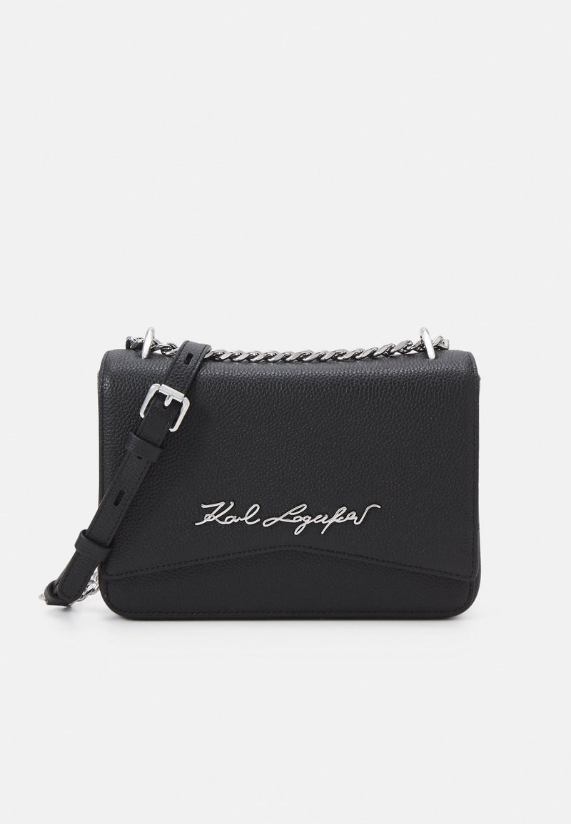 KARL LAGERFELD PEBBLE SHOULDER BAG Umhängetasche black/schwarz