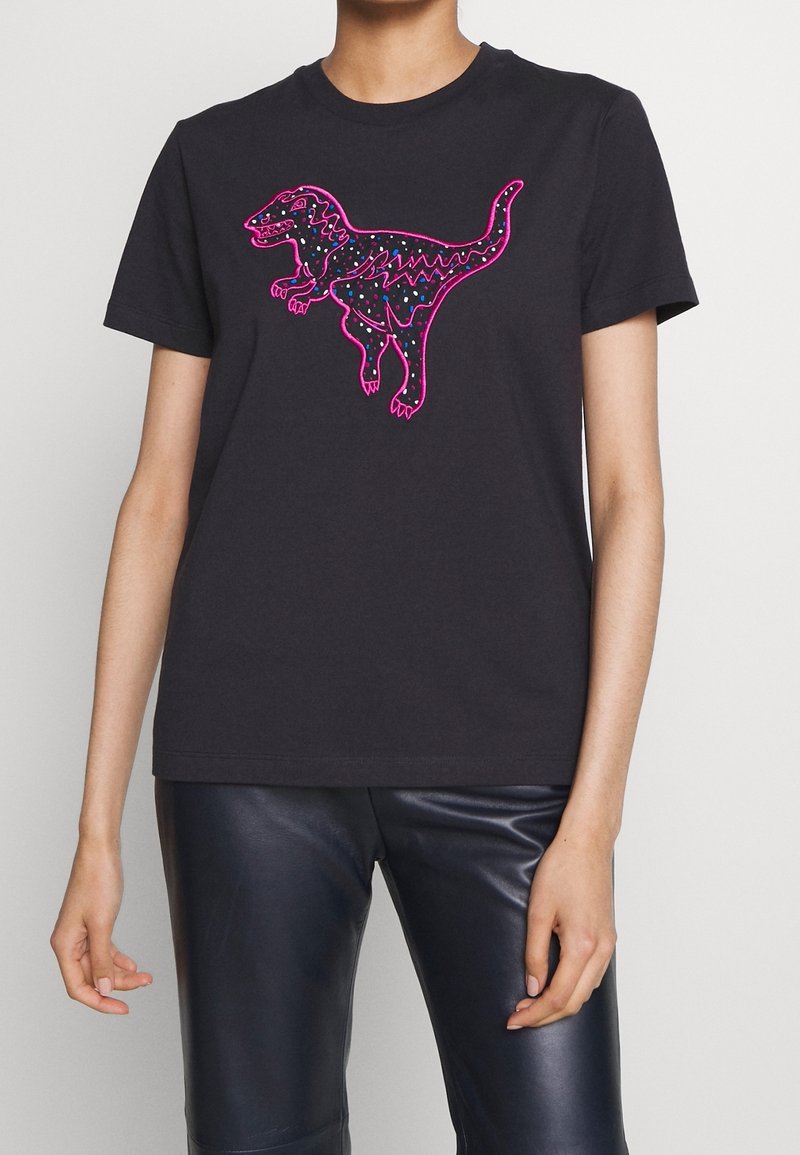 COACH Camiseta estampada - black