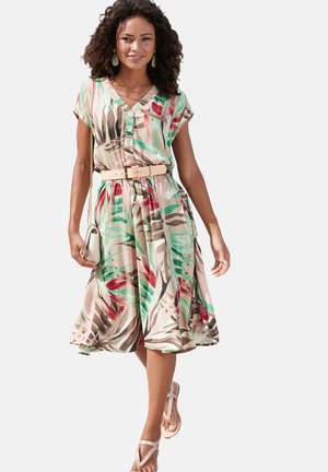 Shirt dress - sand bedruckt
