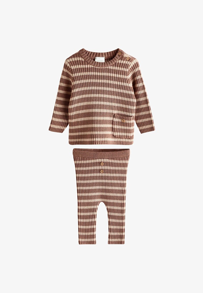 Next SET- REGULAR FIT - Pulover - brown stripe