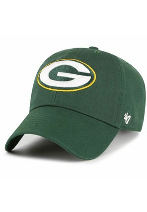 Grüne Baseballkappe mit einem weißen und gelb umrandeten "G"-Logo auf der Vorderseite und einer kleinen weißen "47"-Stickerei an der Seite.