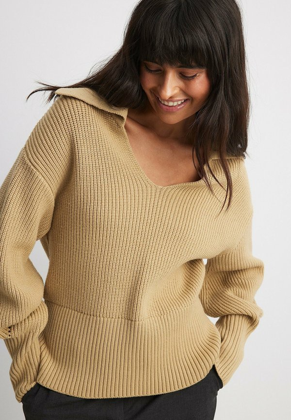 Strickpullover - camel