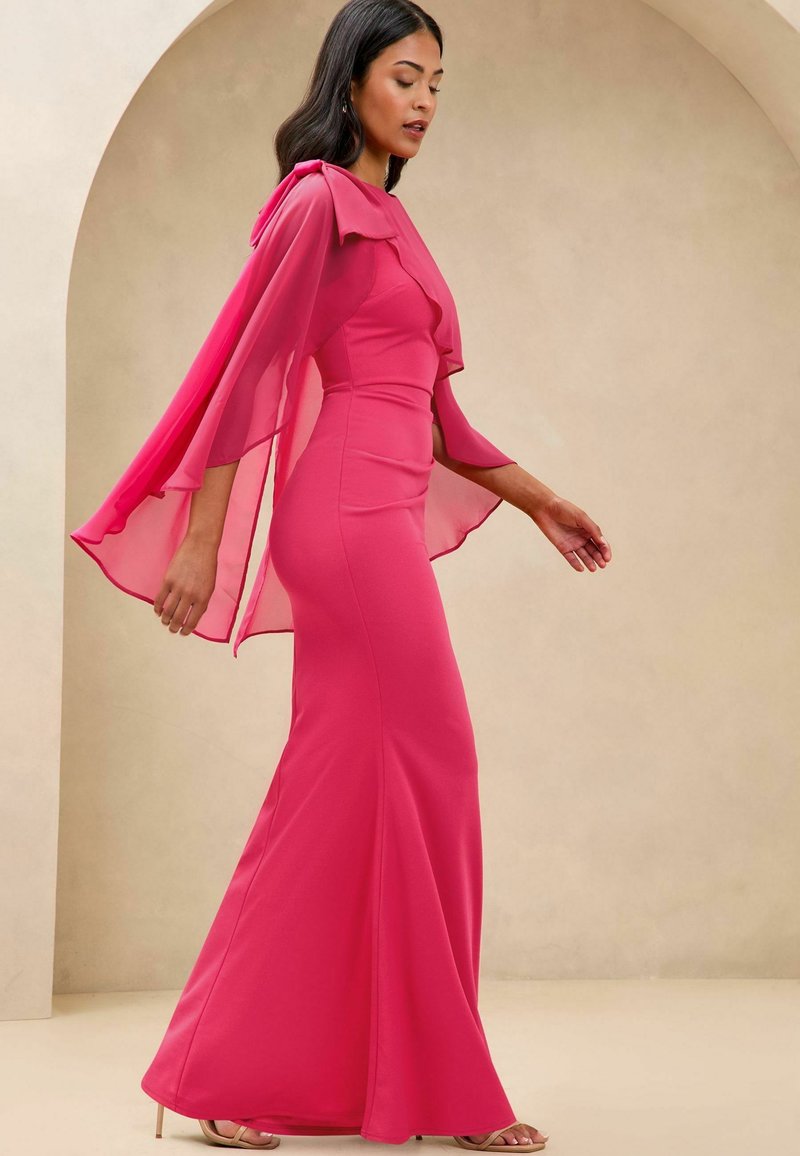 Lipsy SHOULDER LONG SLEEVE - Maxi dress - pink - Zalando
