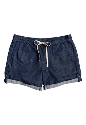 Denim shorts - mottled blue