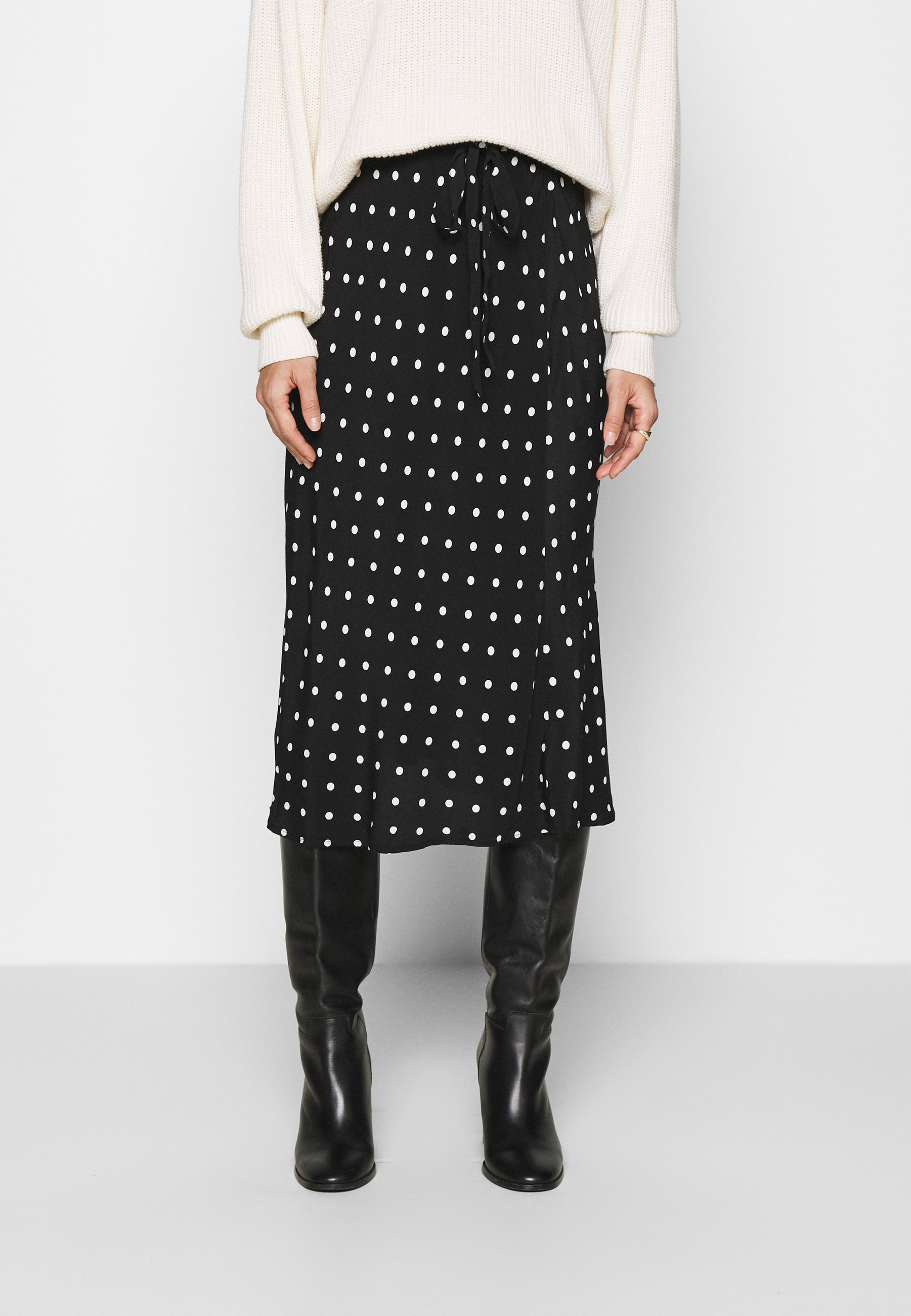 Femme SIDE TIE BIAS MIDI SKIRT - Jupe trapèze Femme SIDE TIE BIAS MIDI SKIRT - Jupe trapèze