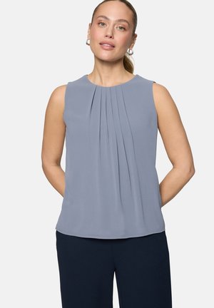 MIT RUNDHALSAUSSCHNITT - Blouse - flint stone