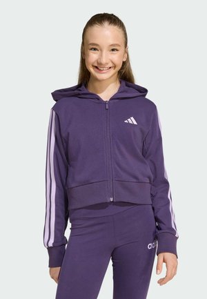 adidas Sportswear ESSENTIALS FULL - Tröja med dragkedja - aurora plum powder plum