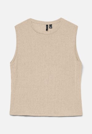 Vero Moda, VMLUNA O NECK - Top - pumice stone