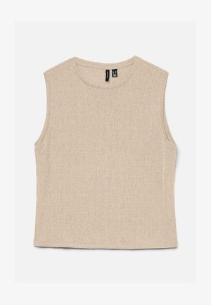 Vero Moda, VMLUNA O NECK - Top - pumice stone