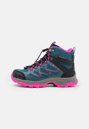 KIDS BYNE MID WP OUTDOOR SHOES UNISEX - Hiking shoes - lake/purple fluo