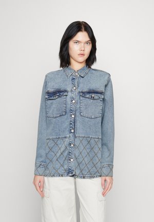 Noisy May NMURSULA QUILT  - Bluza s gumbima - medium blue denim