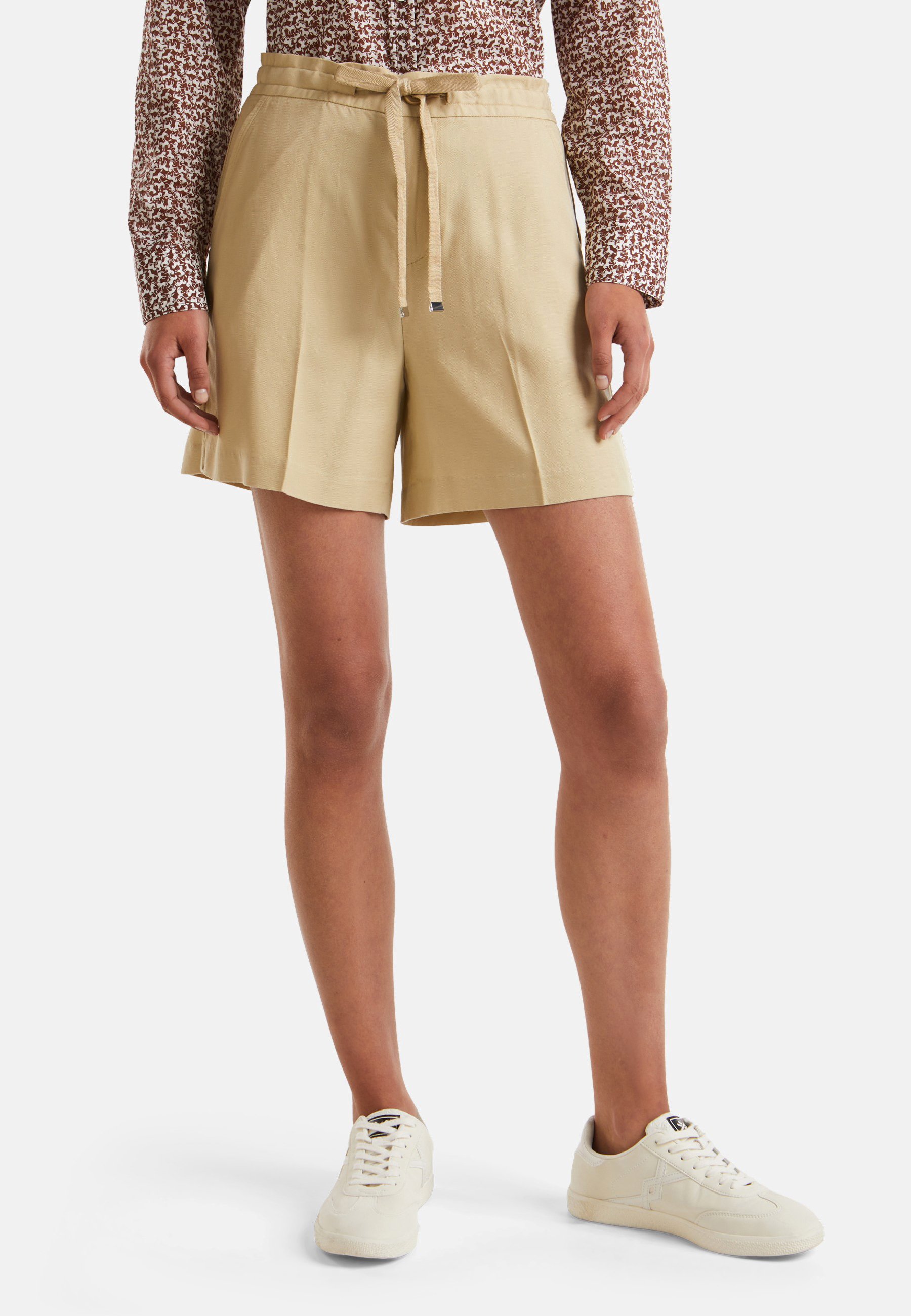 Shorts Fille United Colors Of Benetton - Jean Chambray, Poches Américaines, Taille élastique - Couleurs Denim Clair Et Foncé - Taille élastique Ajustable