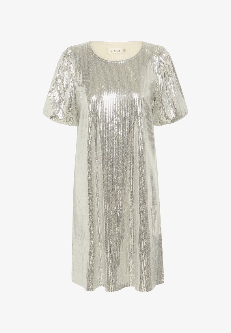 Cream CRFESTI SEQUINS - Cocktail dress / Party dress - silver glitter/silver-coloured - Zalando Cream CRFESTI SEQUINS - Cocktail dress / Party dress - silver glitter/silver-coloured - Zalando