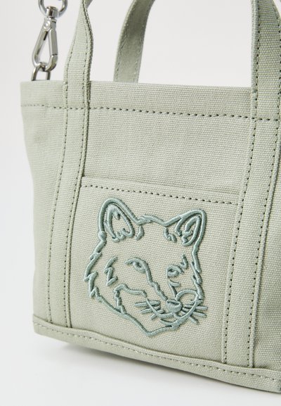 Maison Kitsuné FOX HEAD MINI - Τσάντα χειρός - court green