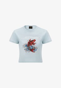 Ed Hardy KOI-BABY T-shirt imprimé baby blue/bleu ZALANDO