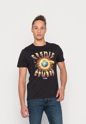 COSMIC COWBOY TEE - Triko s potiskem - black
