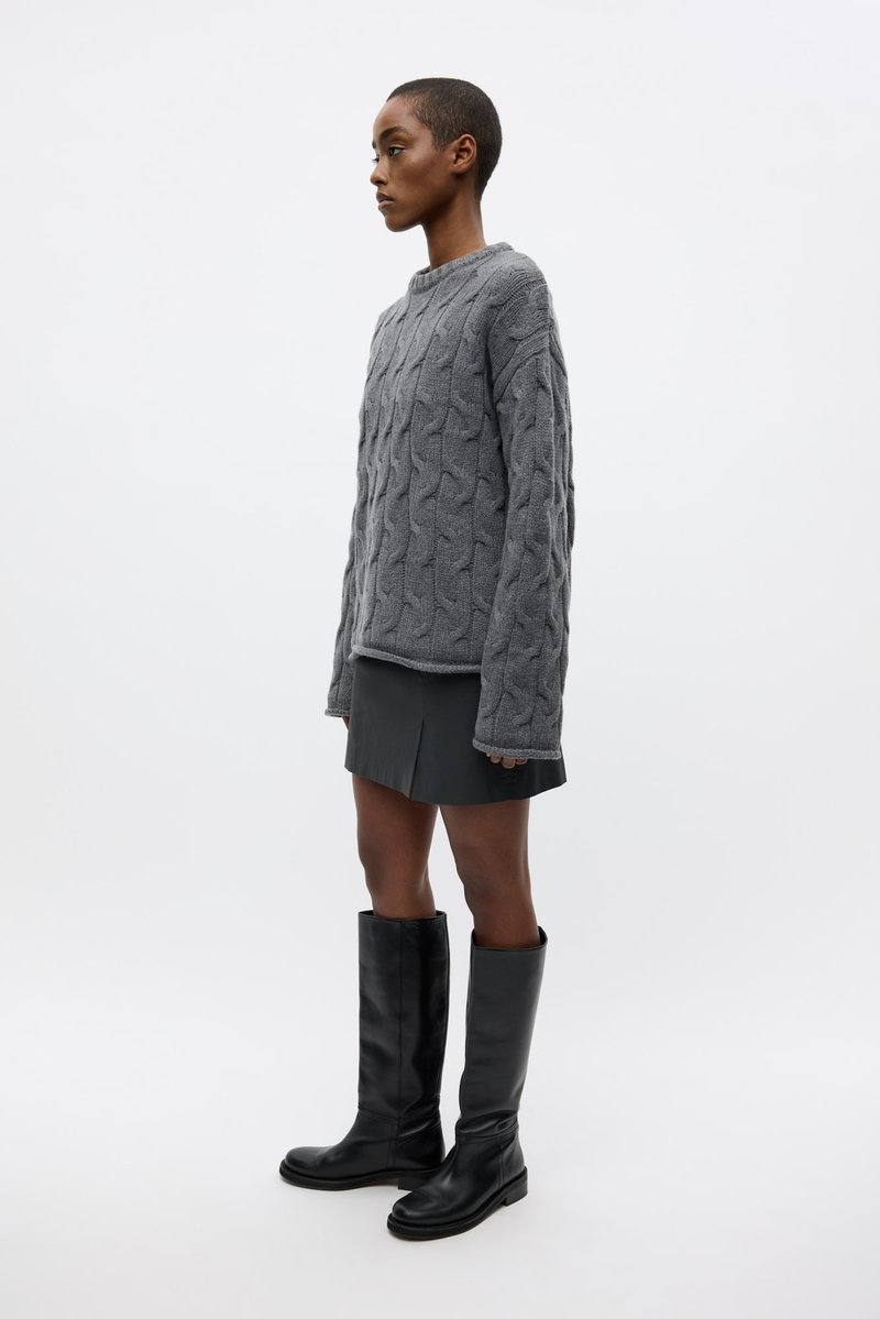 Envii SPLIT - Pencil skirt - grey