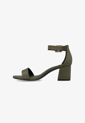 sacha, SANDALETTEN MIT LEOPRINT UND BLOCKABSATZ - Sandalen - green