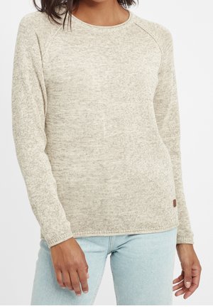 Strickpullover - mottled beige