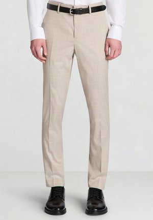 LUNGO QUADRI - Anzughose - var beige