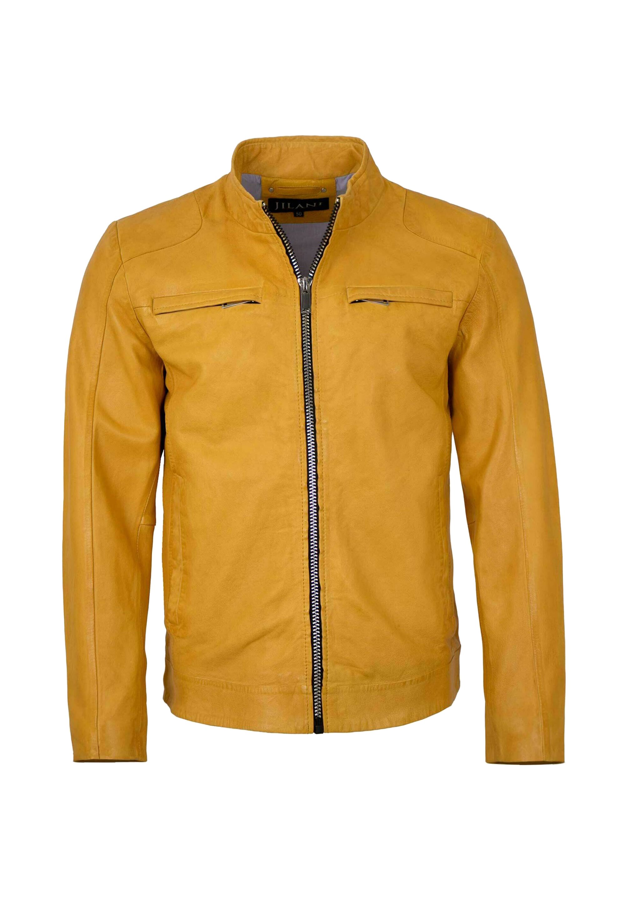 Lederjacken24 KAWELO Leather jacket gelb/yellow Zalando