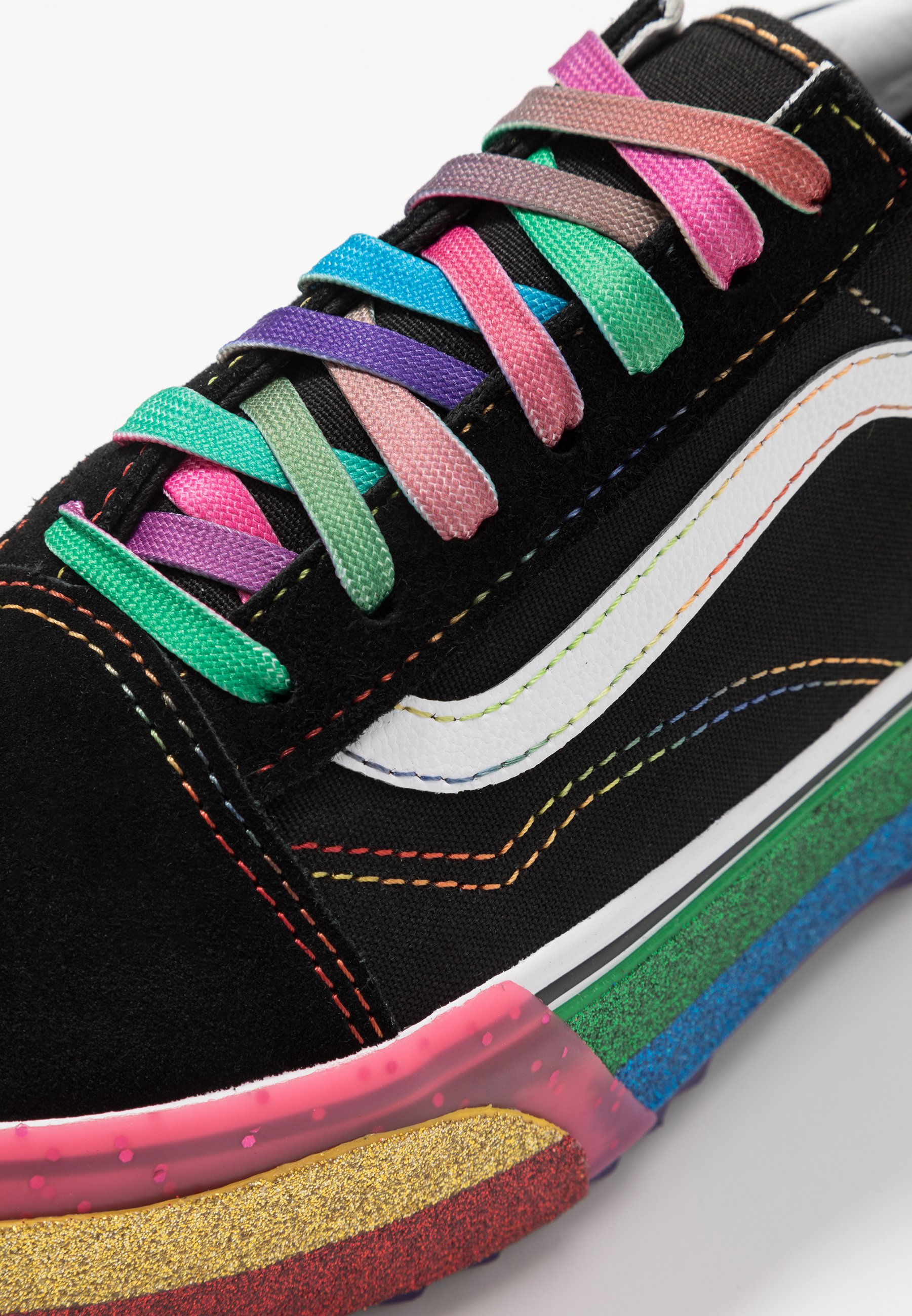 vans old skool stacked rainbow