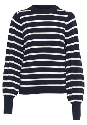 KAMALA - Strickpullover - midnight marine   chalk stripe