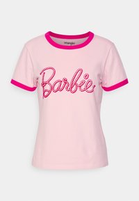 Wrangler RINGER TEE - T-shirt med print - barbie pink/ljusrosa - Zalando.se