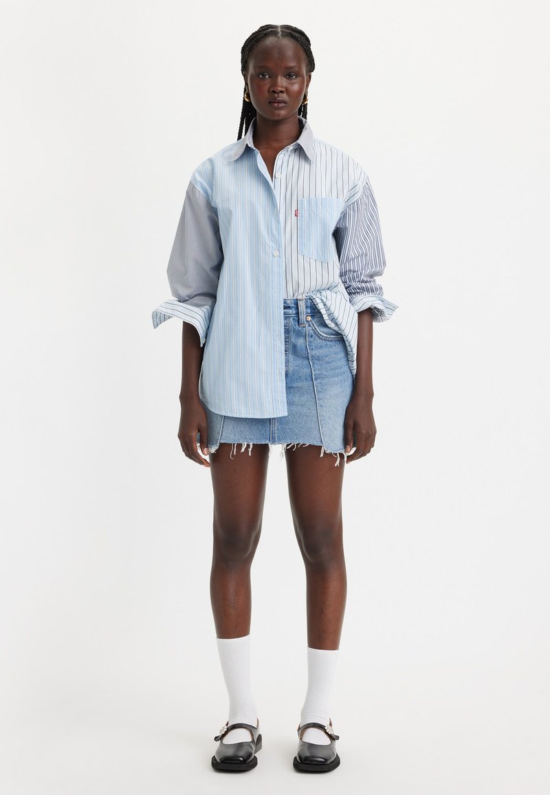 Levi's® RECRAFTED ICON SKIRT - Jeansrock - novel notion/blue denim ...