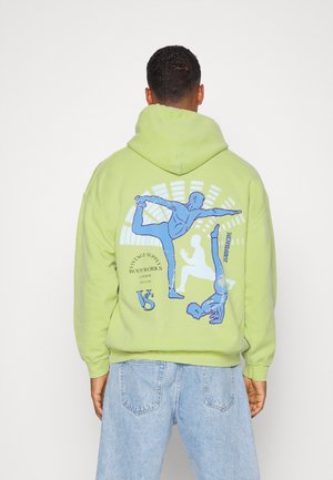 BODY WORKS FRONT BACK HOODIE - Sweatshirt - lime