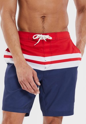 Threadbare KINGDOM - Swimming shorts - navy red