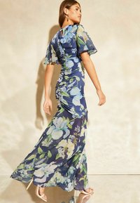 Lipsy FLUTTER SLEEVE V NECK  - Maksi suknelė - navy blue floral
