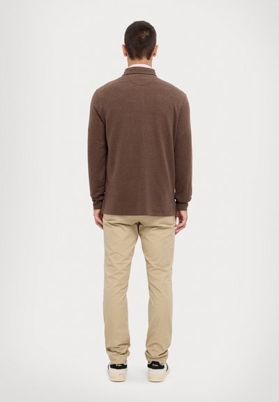 Polo Ralph Lauren LUXURY JERSEY POLO SHIRT - Pitkähihainen paita - nutmeg brown