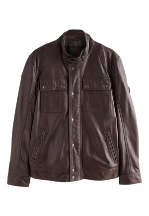 Next, FOUR POCKET  - Kožená bunda - red brown