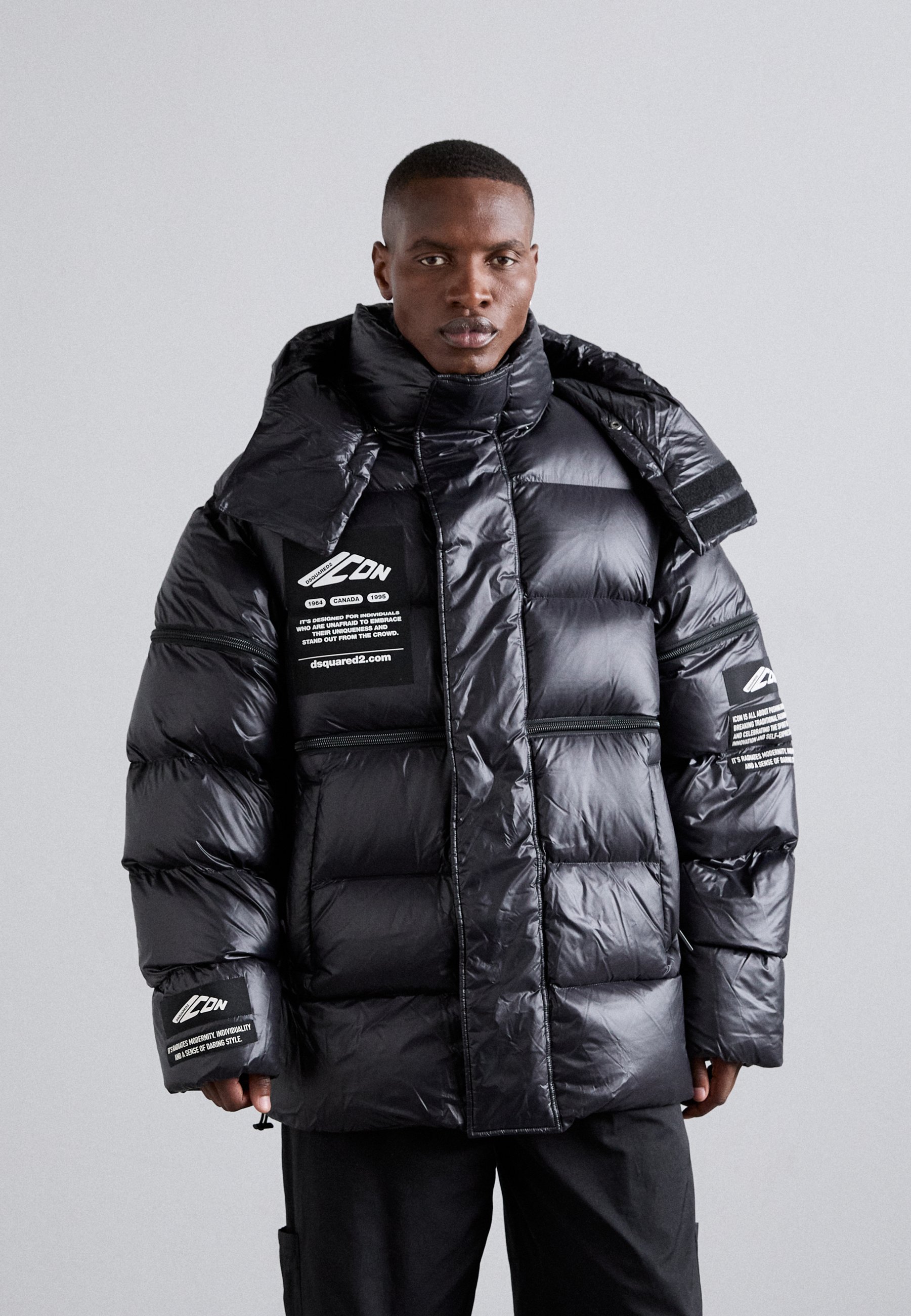 DSQUARED2 ICON PUFFER KABAN - Down jacket - black - Zalando 