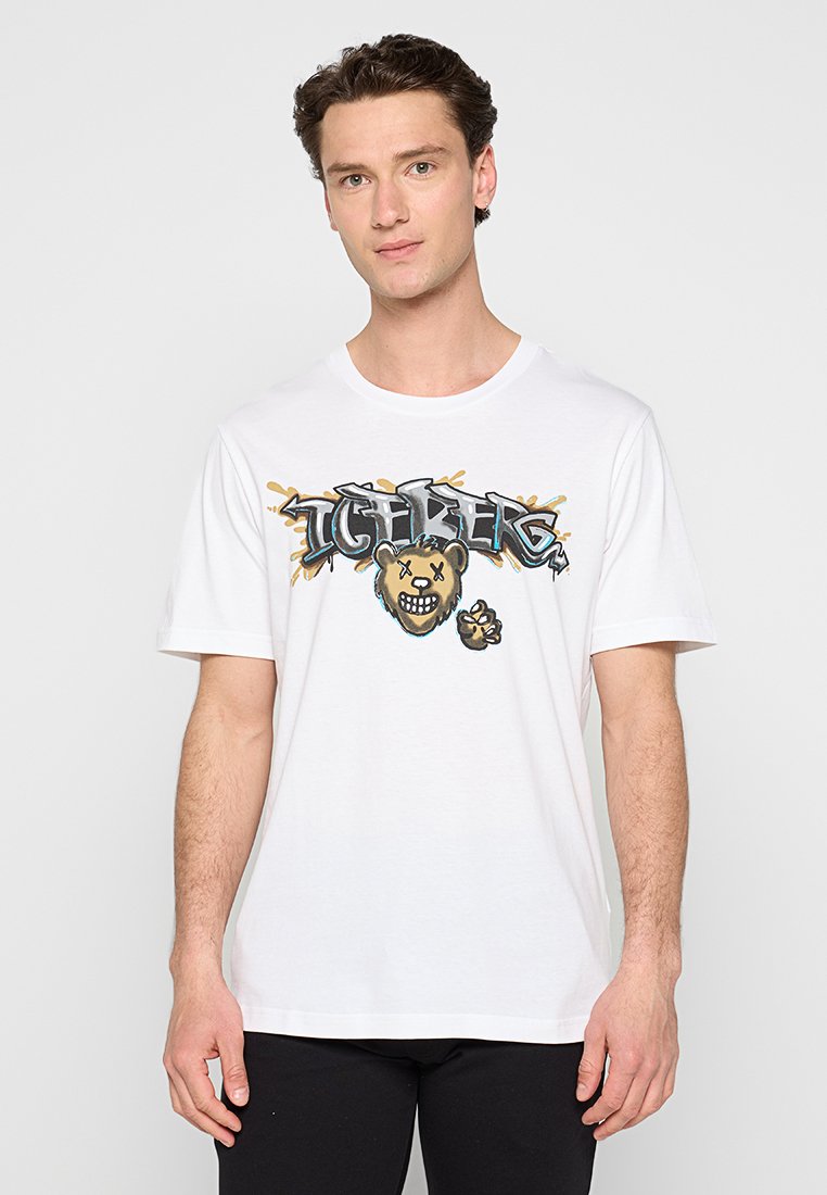 Iceberg T-shirt print wit