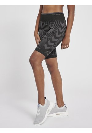 Pantalón corto de deporte - black denim