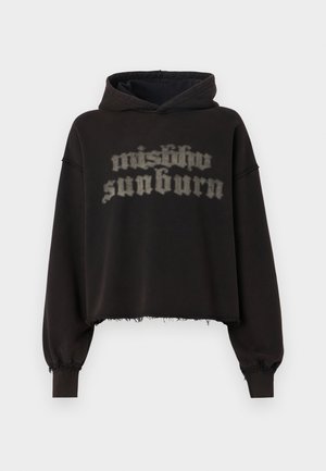 MISBHV SUNBURN CROPPED HOODIE - Sweatshirt - washed black