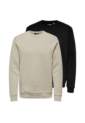 Only & Sons 2-PACK - Felpa - schwarz   beige