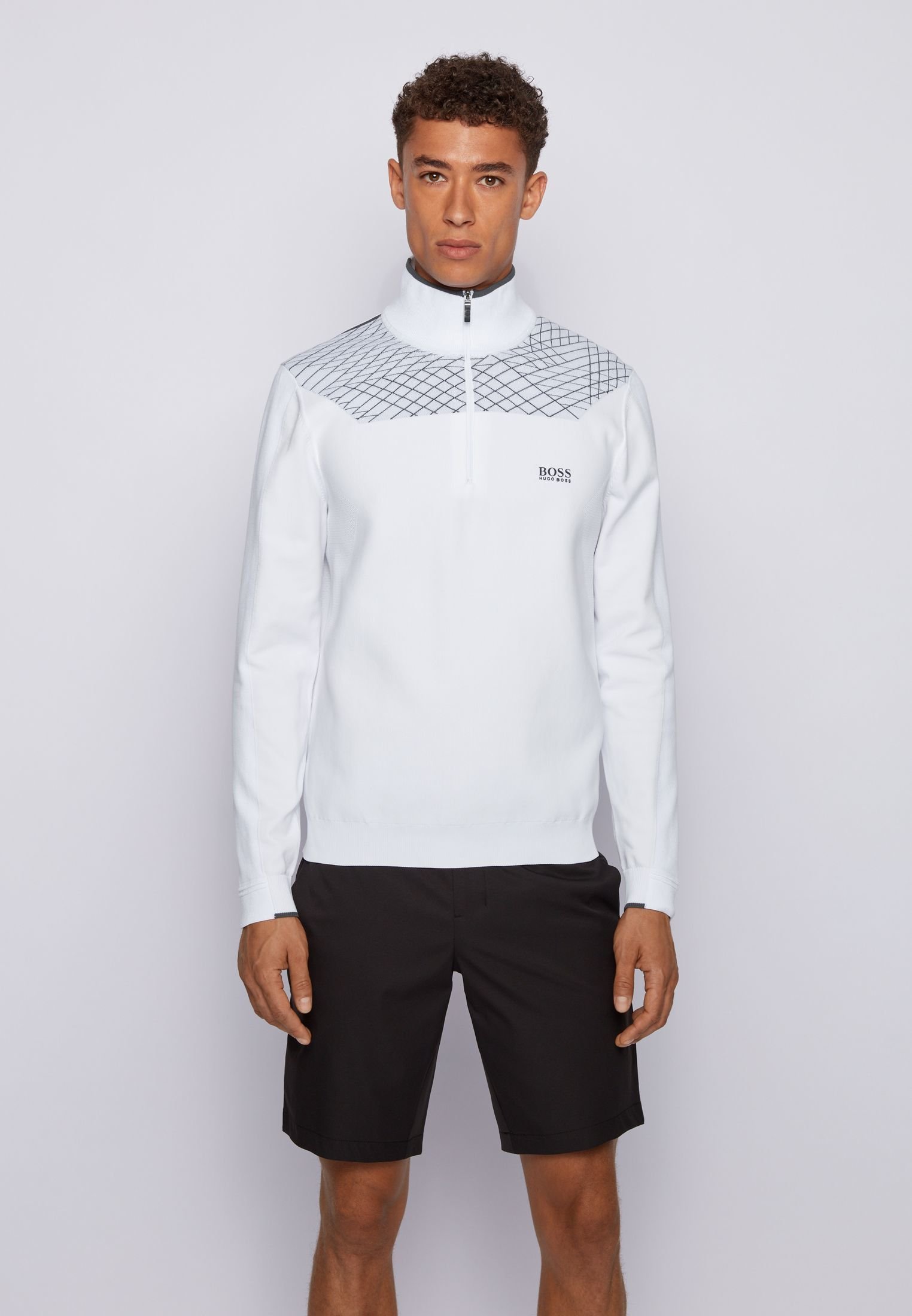 boss sweatshirt white