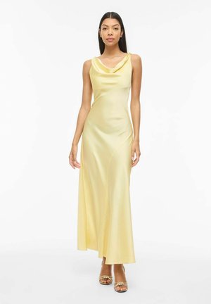 VILA VIBEA WATERFALL ANKLE DRESS/DC/KA/BFS - Oblečenie na špeciálnu príležitosť - pastel yellow